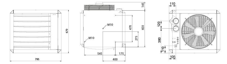 Dimensions AG M 40 à 60